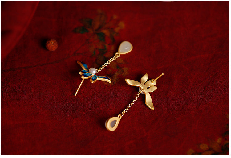 Hotan Lootose lille Jade Earrings| China chic Jade Jewelry