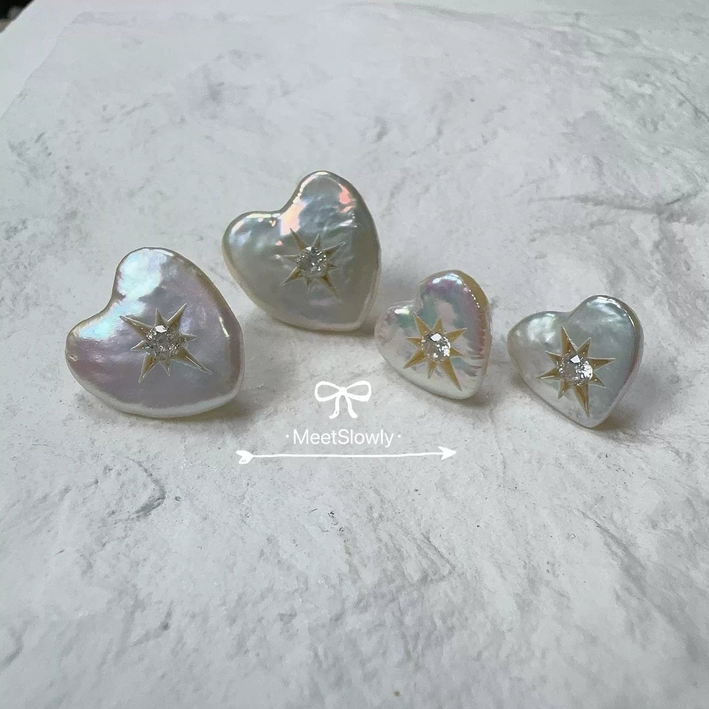 Baroque Heart Shaped Pearl Earrings - earring - ORIENTGEM
