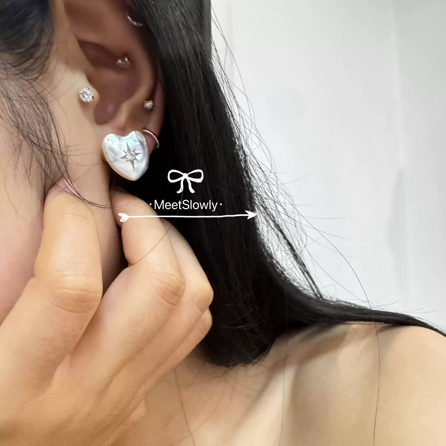 Baroque Heart Shaped Pearl Earrings - earring - ORIENTGEM
