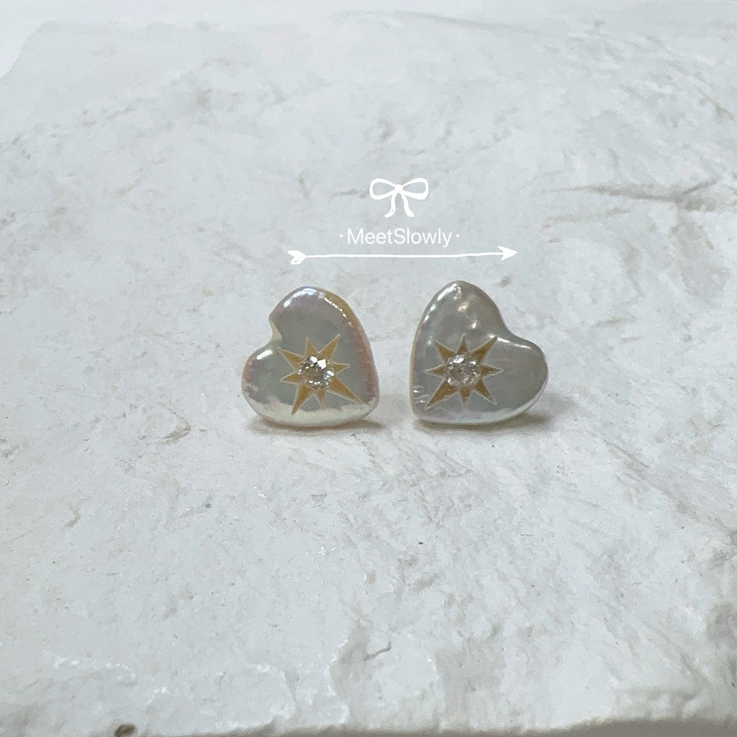 Baroque Heart Shaped Pearl Earrings - earring - ORIENTGEM