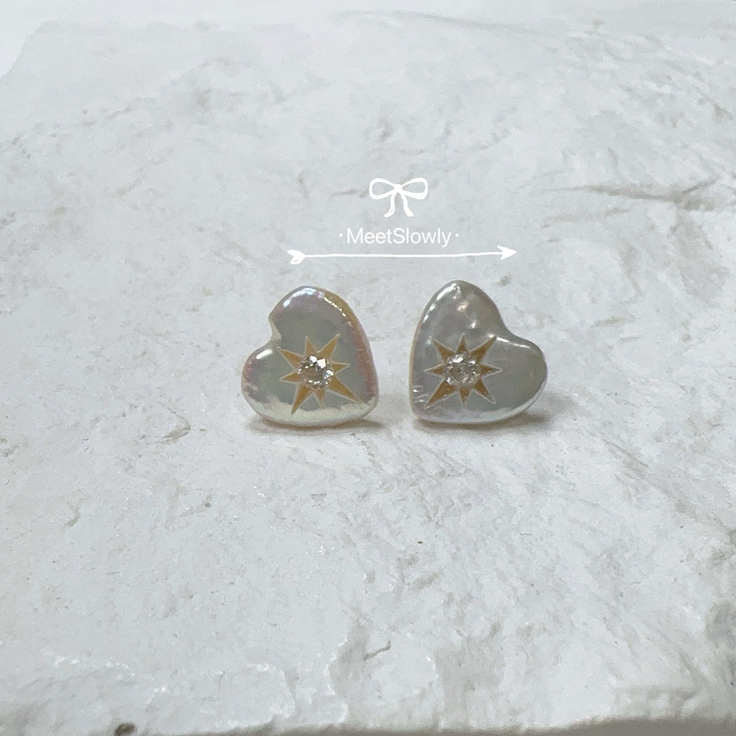 Baroque Heart Shaped Pearl Earrings - earring - ORIENTGEM