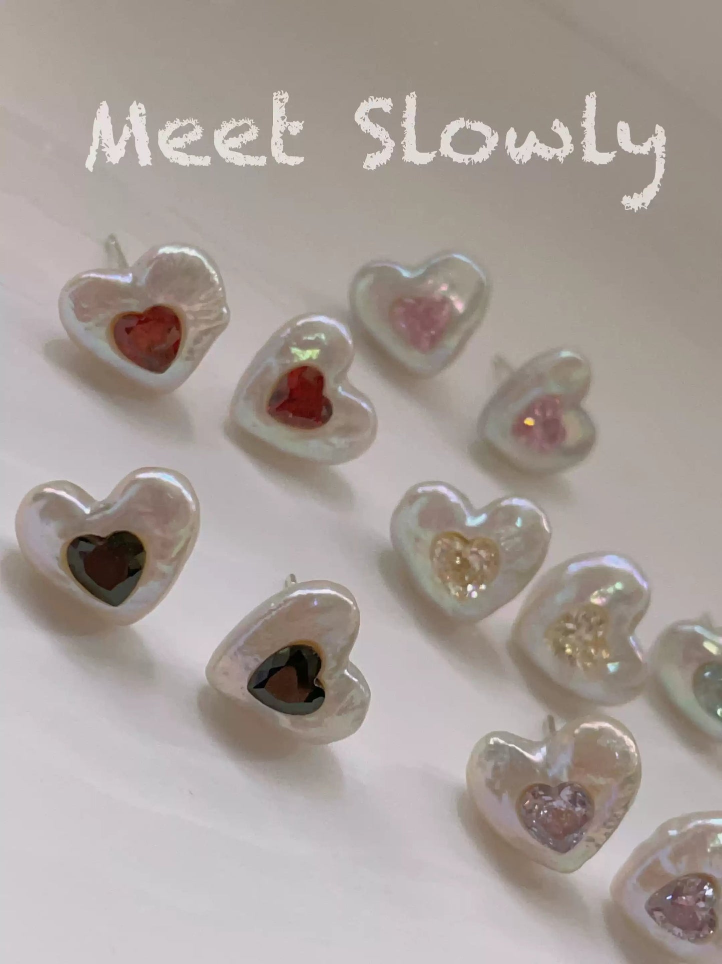 Baroque Heart Shaped Pearl Earrings - earring - ORIENTGEM