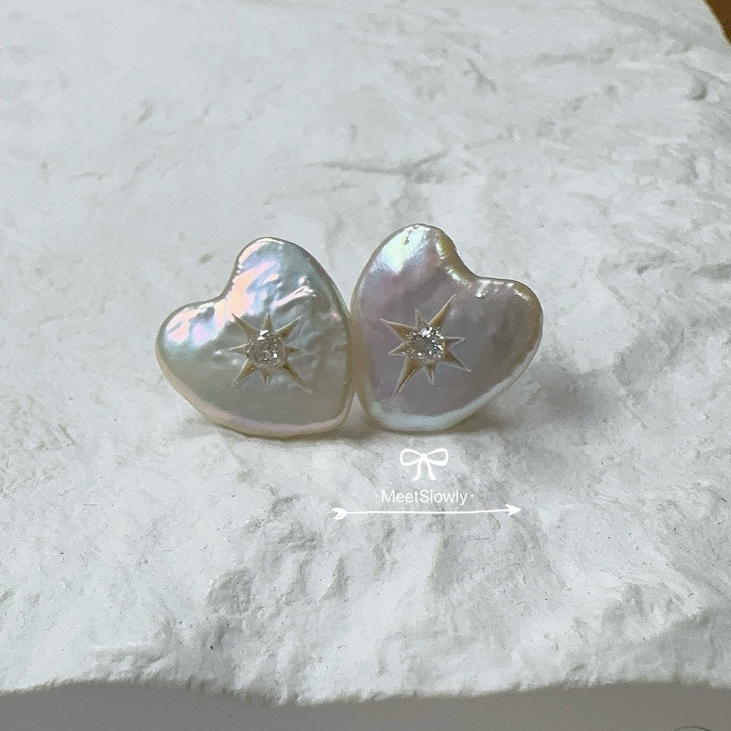 Baroque Heart Shaped Pearl Earrings - earring - ORIENTGEM