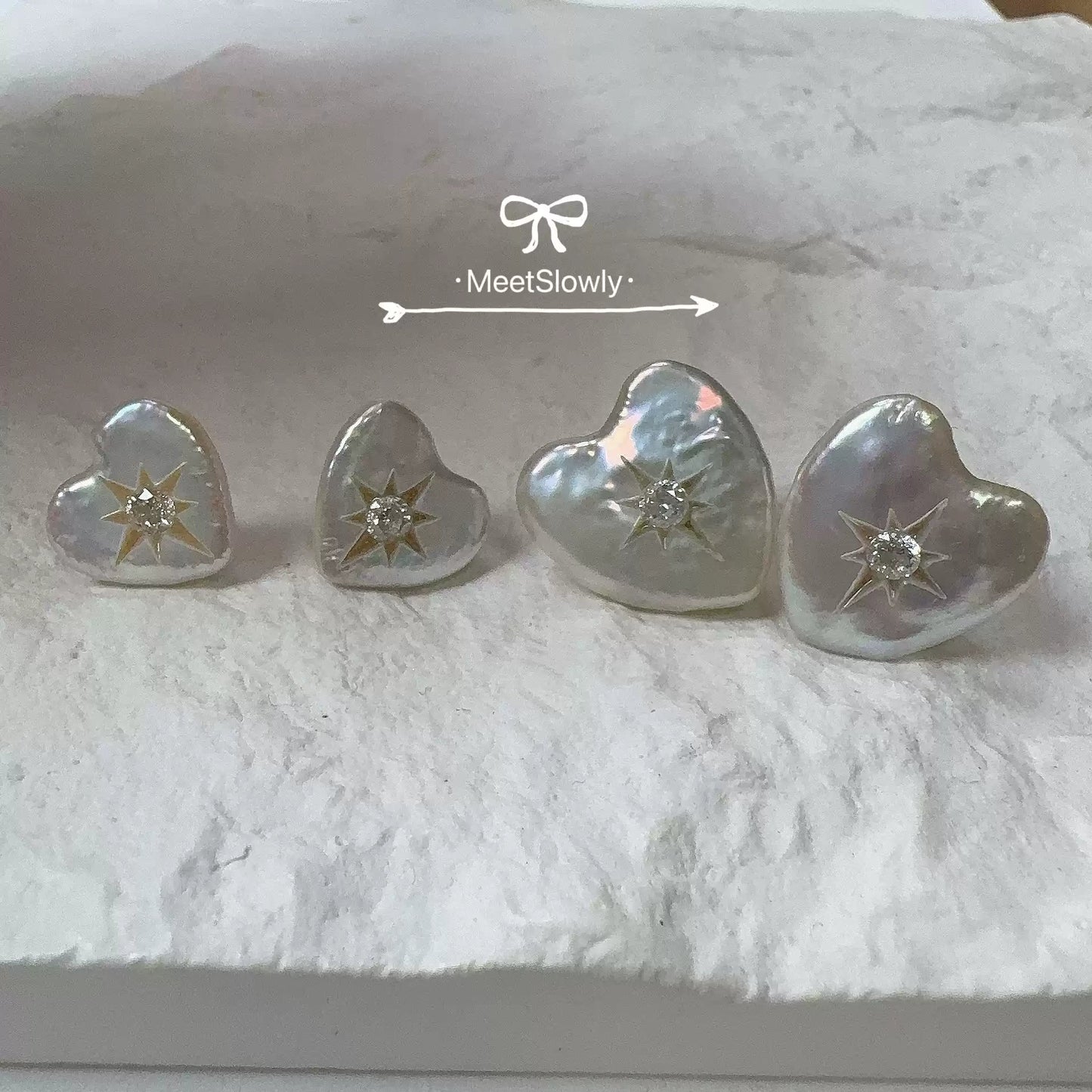 Baroque Heart Shaped Pearl Earrings - earring - ORIENTGEM