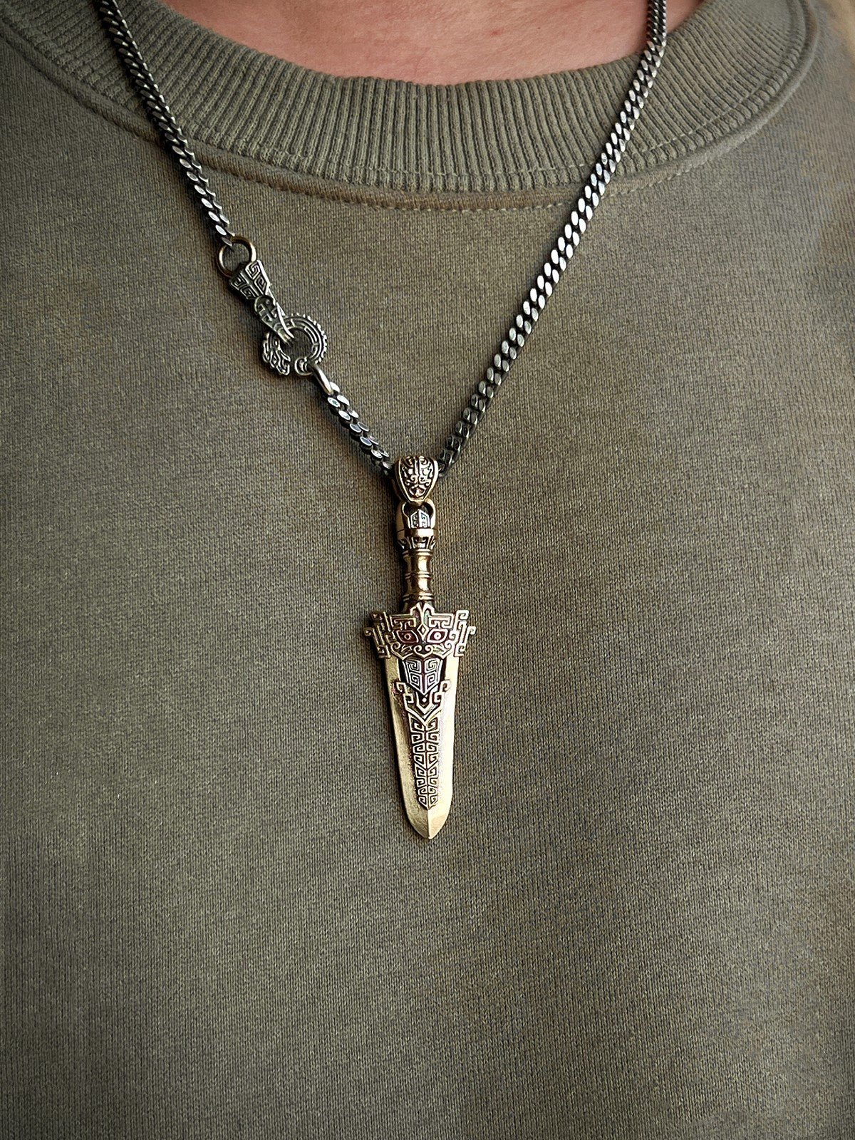 Bronze Sword Pendant (Only pendant no necklace) - Pendant - ORIENTGEM