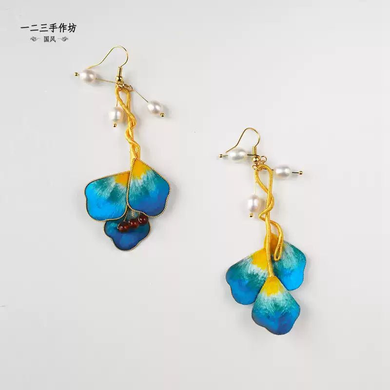 Carefree - New Chinese Style Ronghua Flower Earrings for Women - Velvet Flower - ORIENTGEM