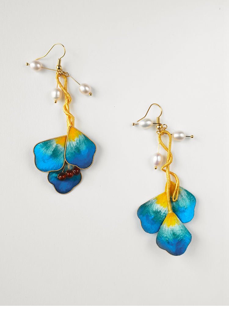 Carefree - New Chinese Style Ronghua Flower Earrings for Women - Velvet Flower - ORIENTGEM