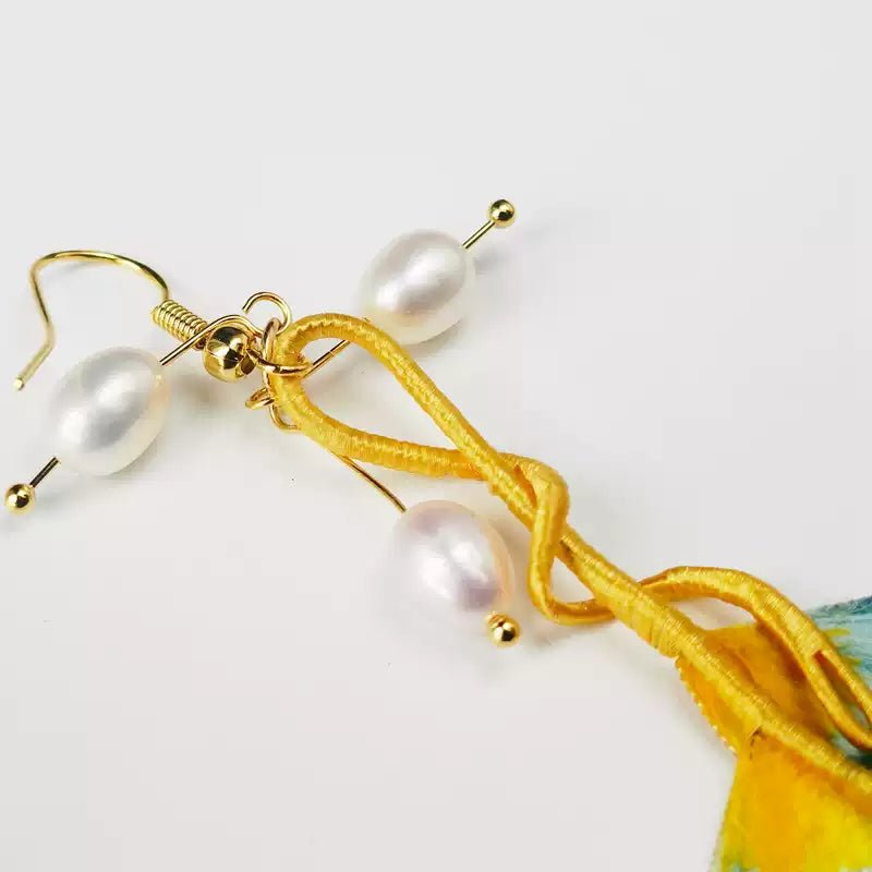 Carefree - New Chinese Style Ronghua Flower Earrings for Women - Velvet Flower - ORIENTGEM