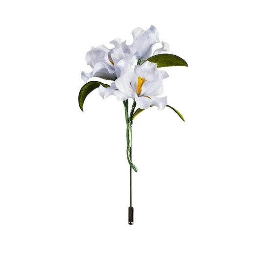 Cloud Perch Velvet Flower Brooch - Brooch - ORIENTGEM