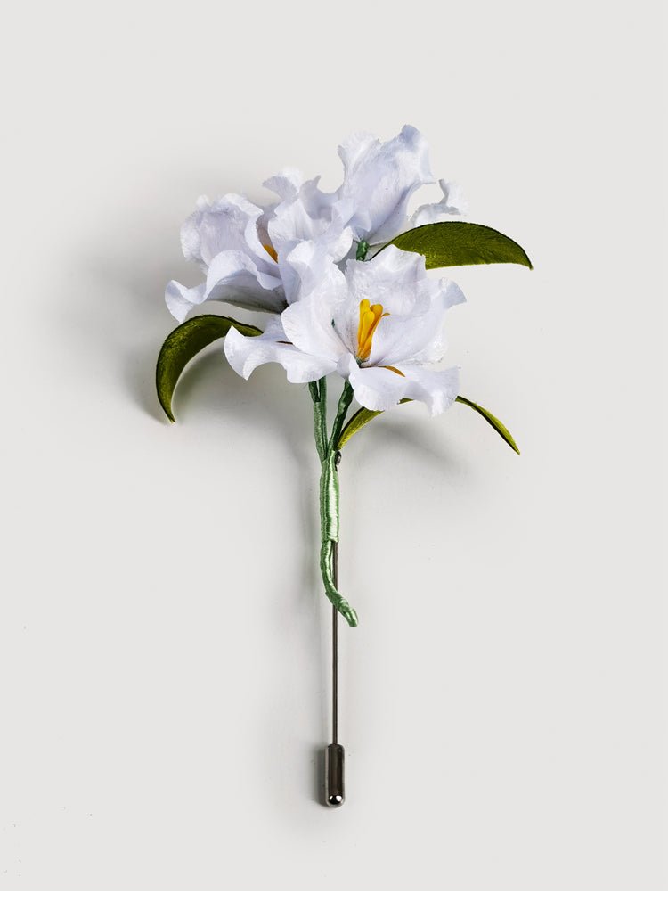 Cloud Perch Velvet Flower Brooch - ORIENTGEM
