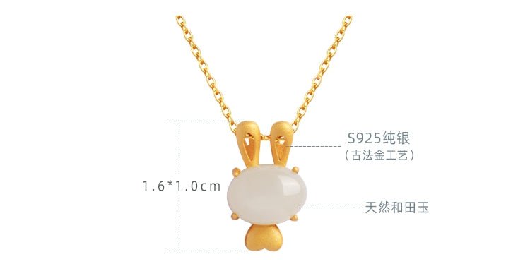 Cute Bunny Jade Necklace | Stylish Jade Jewelry - OrientGem