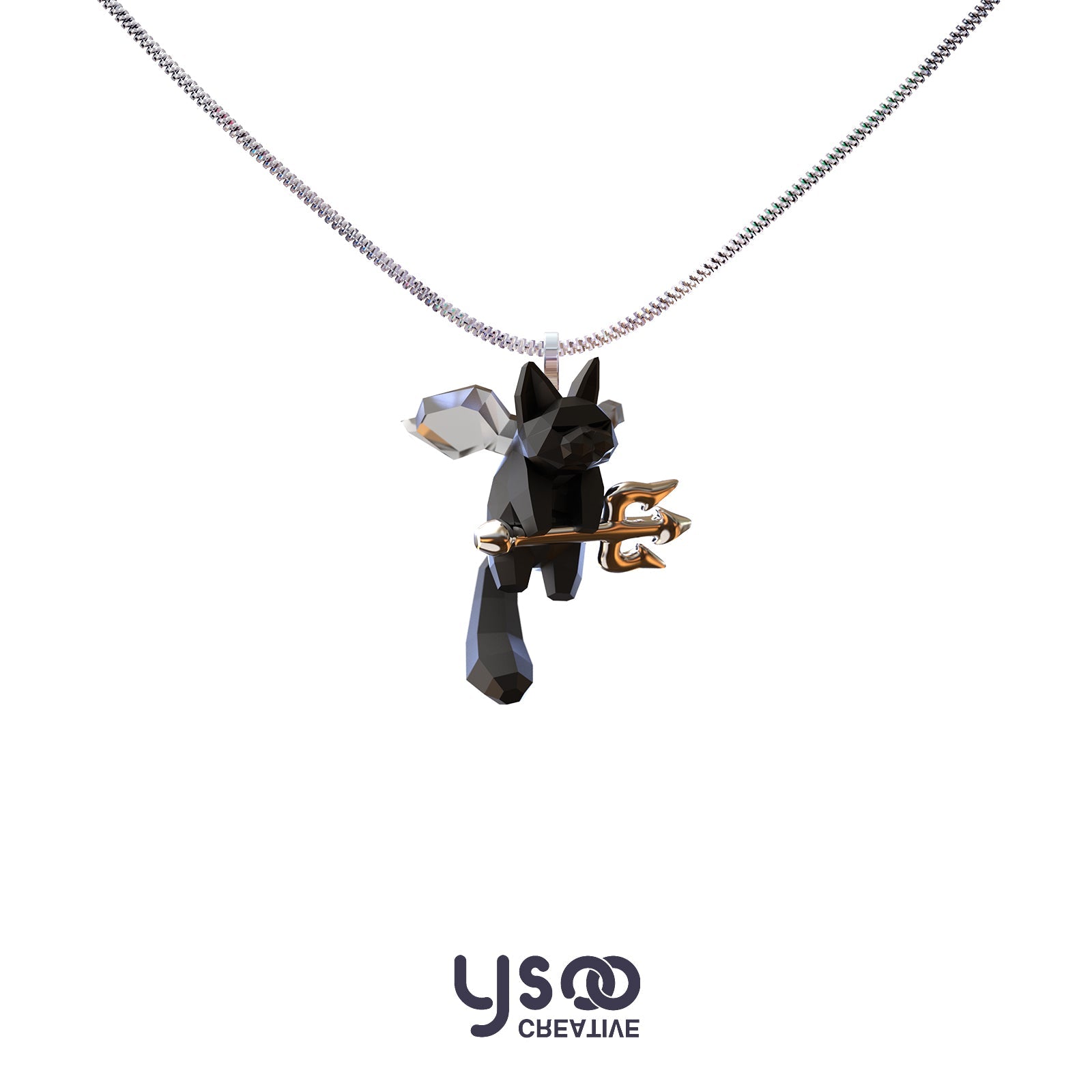 Devil Cat Necklace - earring - ORIENTGEM