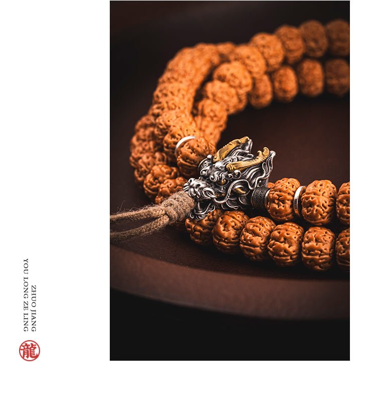 Dragon Bracelet with 108 bodhi beads - Bracelets - ORIENTGEM