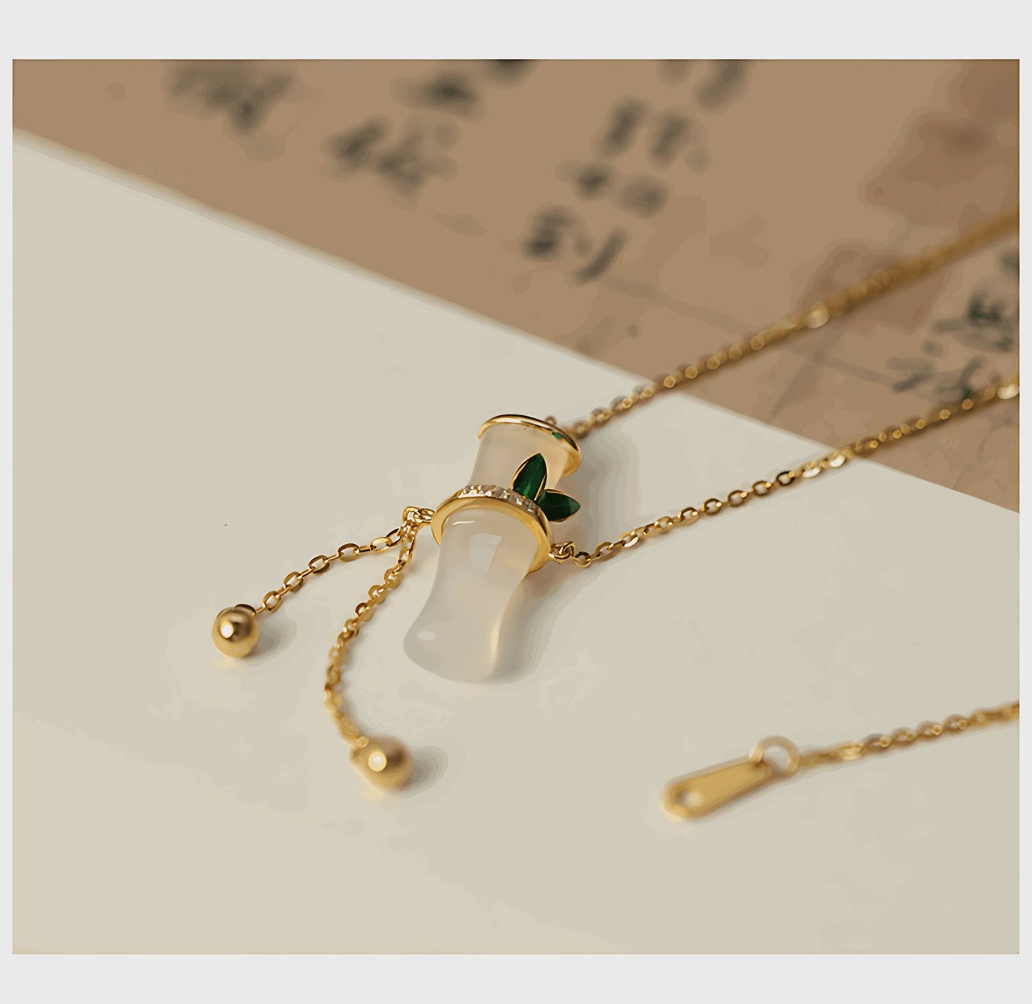 Essence jade necklace - Silver necklace - Sterling Silver Necklace - Jade jewelry -ORIENTGEM