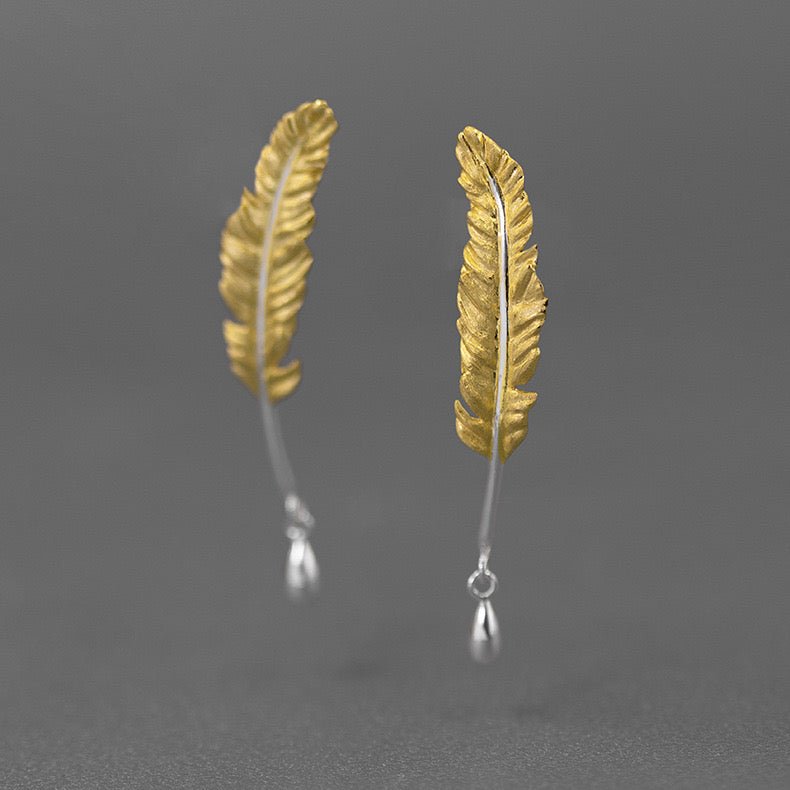 Feather Earrings - earring - ORIENTGEM