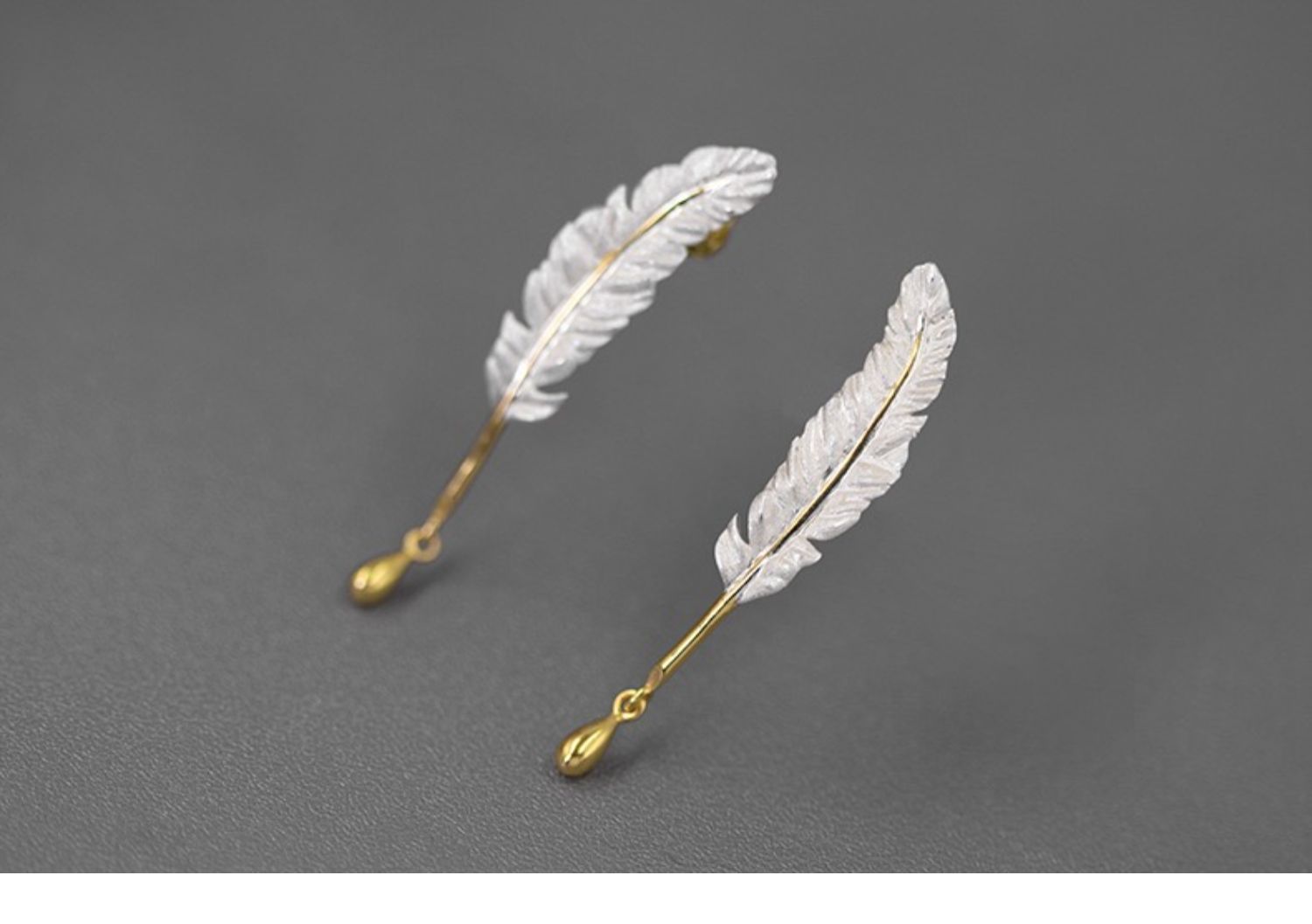 Feather Earrings - earring - ORIENTGEM