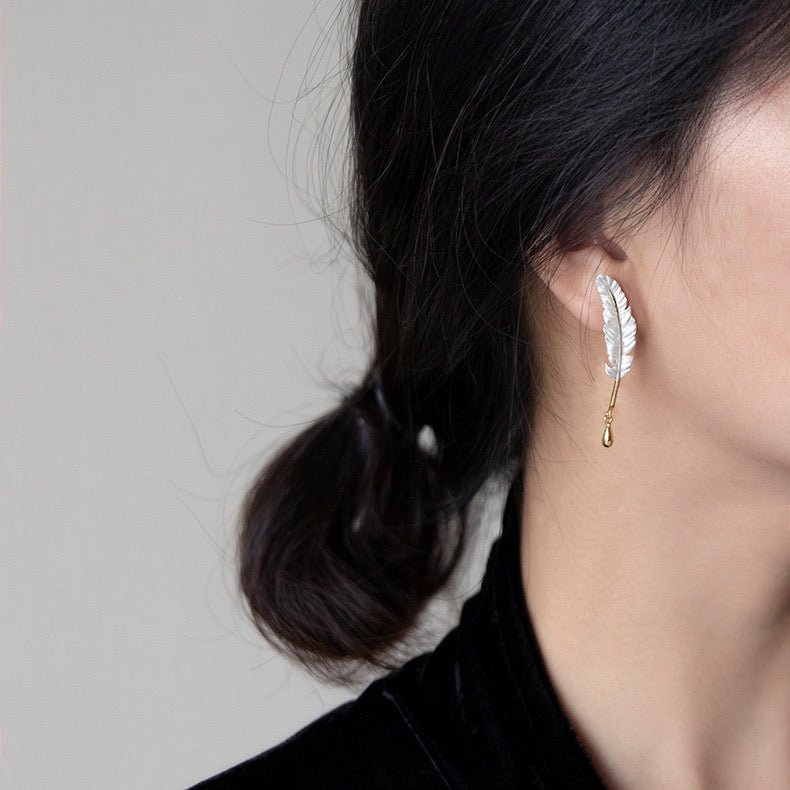 Feather Earrings - earring - ORIENTGEM