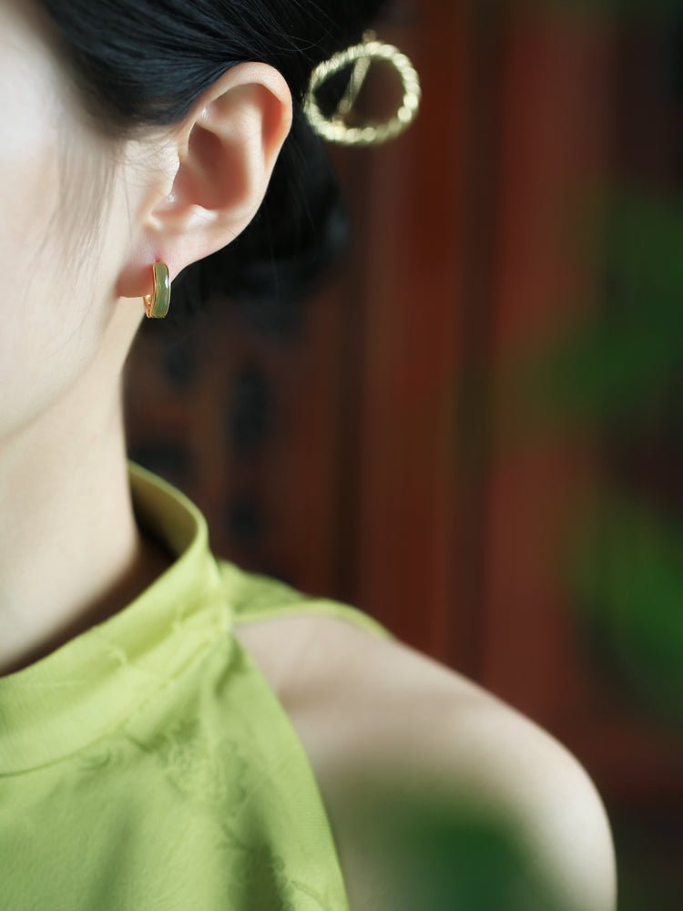 Filigree Jade Earrings | Jade Jewelry - Sterling Silver Earrings - Silver Earrings - Silver Jewelry - ORIENTGEM