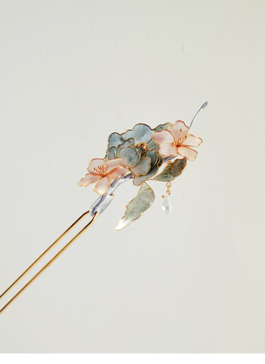 Floating Life Velvet Flower Hairpin | Handmade Jewelry - Hairpin - ORIENTGEM
