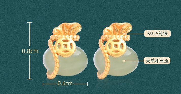 Fukubukuro Jade Earrings | Jade Jewelry - earring - ORIENTGEM