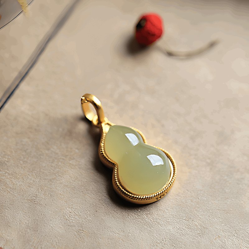 Gourd Jade Necklace | Jade Jewelry -Silver Necklace -Sterling Silver Necklace - ORIENTGEM