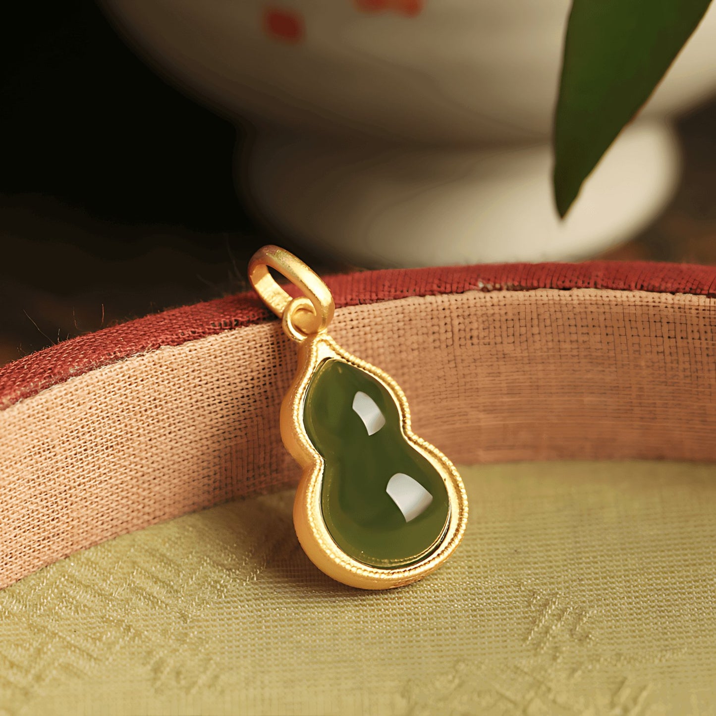 Gourd Jade Necklace | Jade Jewelry -Silver Necklace -Sterling Silver Necklace - ORIENTGEM