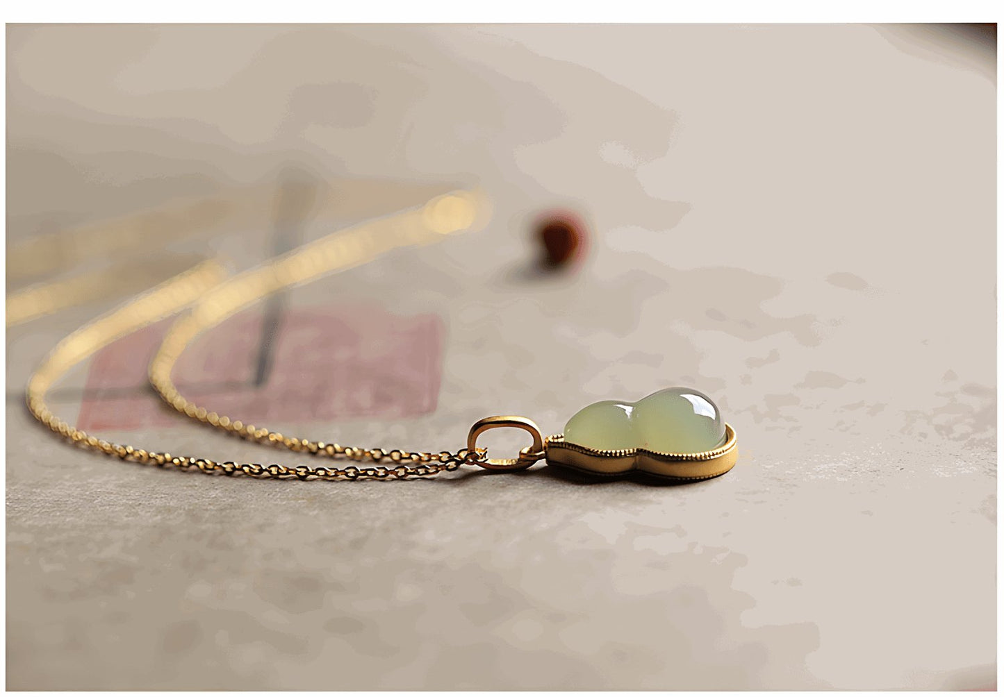 Gourd Jade Necklace | Jade Jewelry -Silver Necklace -Sterling Silver Necklace - ORIENTGEM