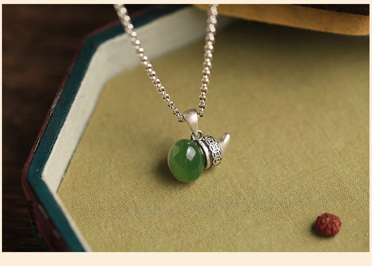 Gourd Jade Necklace | Stylish Jade Jewelry - necklace - ORIENTGEM