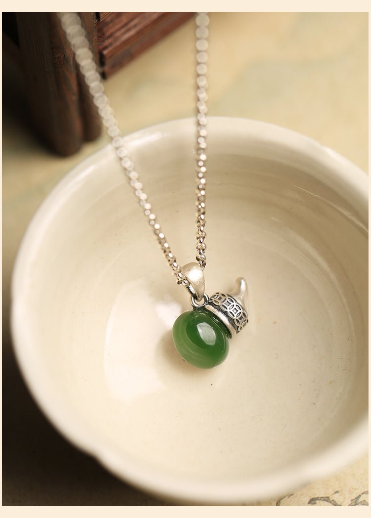 Gourd Jade Necklace | Stylish Jade Jewelry - necklace - ORIENTGEM