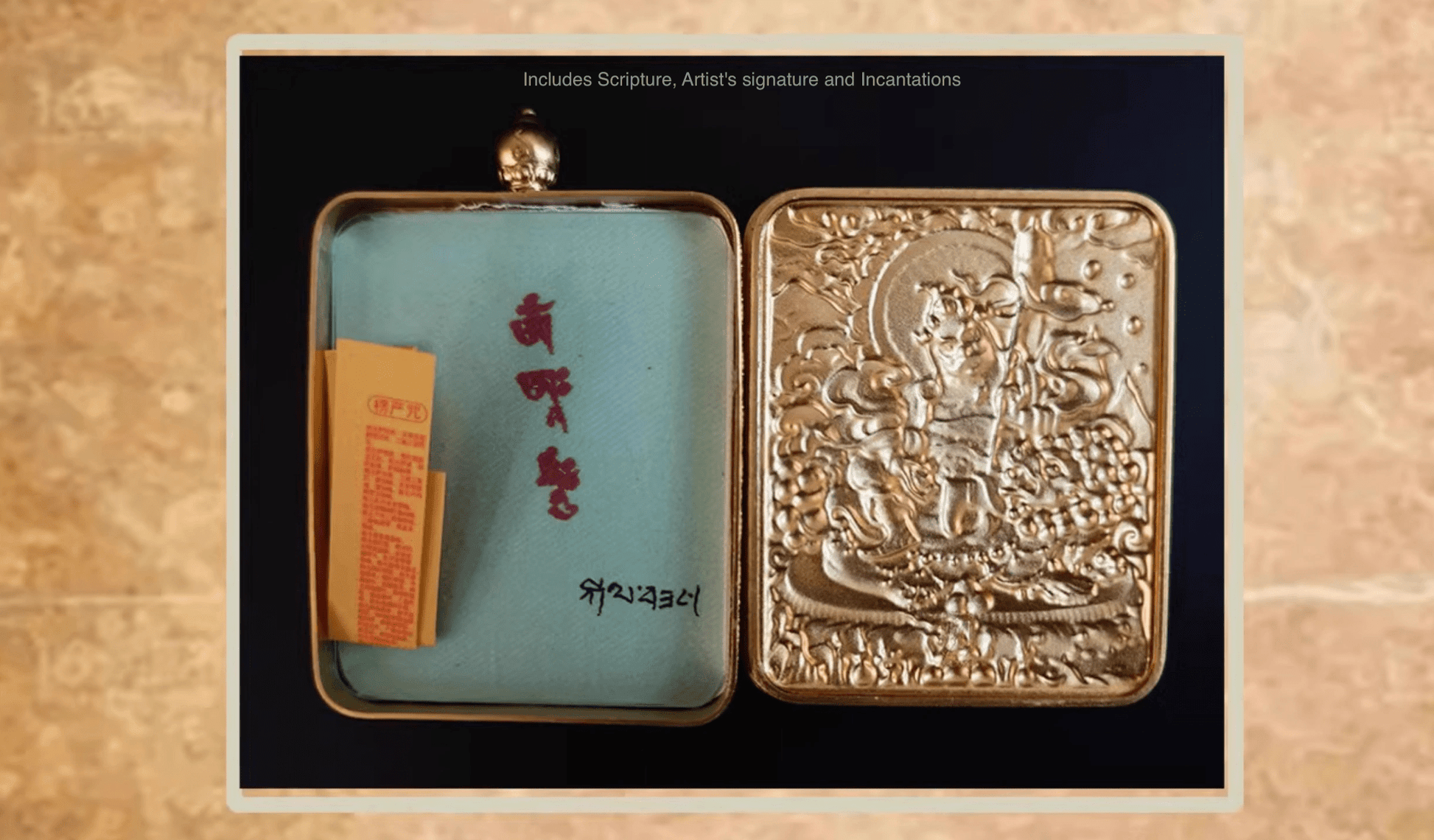 Hand - painted Regon Bodhisattva Tara Thangka Necklace - necklace - ORIENTGEM