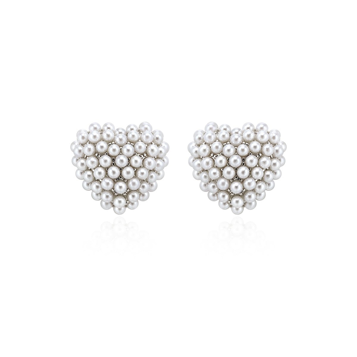 Heart Shaped Pearl Earrings - earring - ORIENTGEM