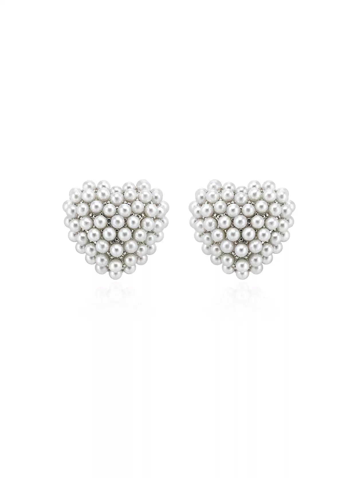 Heart Shaped Pearl Earrings - earring - ORIENTGEM