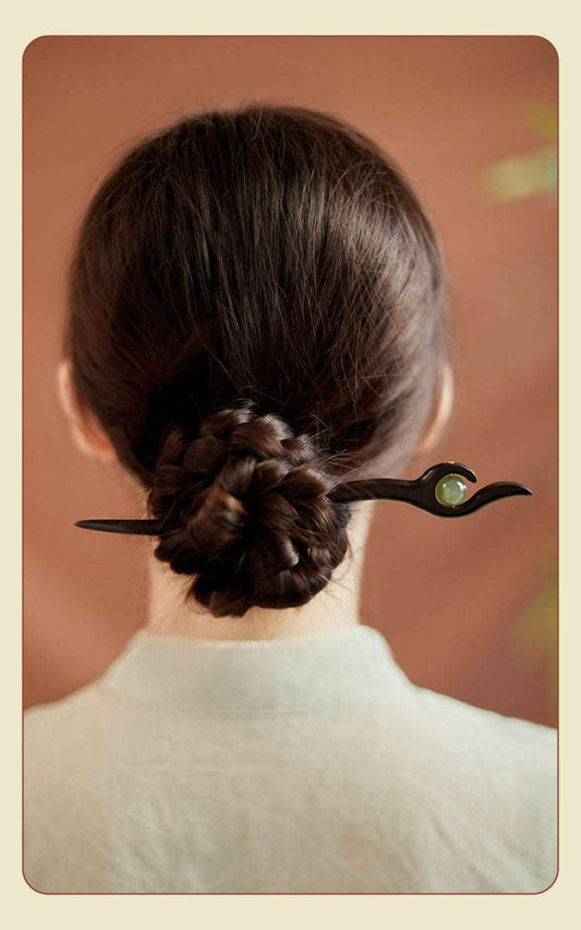 Jade Bead Hairpin | Jade Jewelry - Hairpin - ORIENTGEM