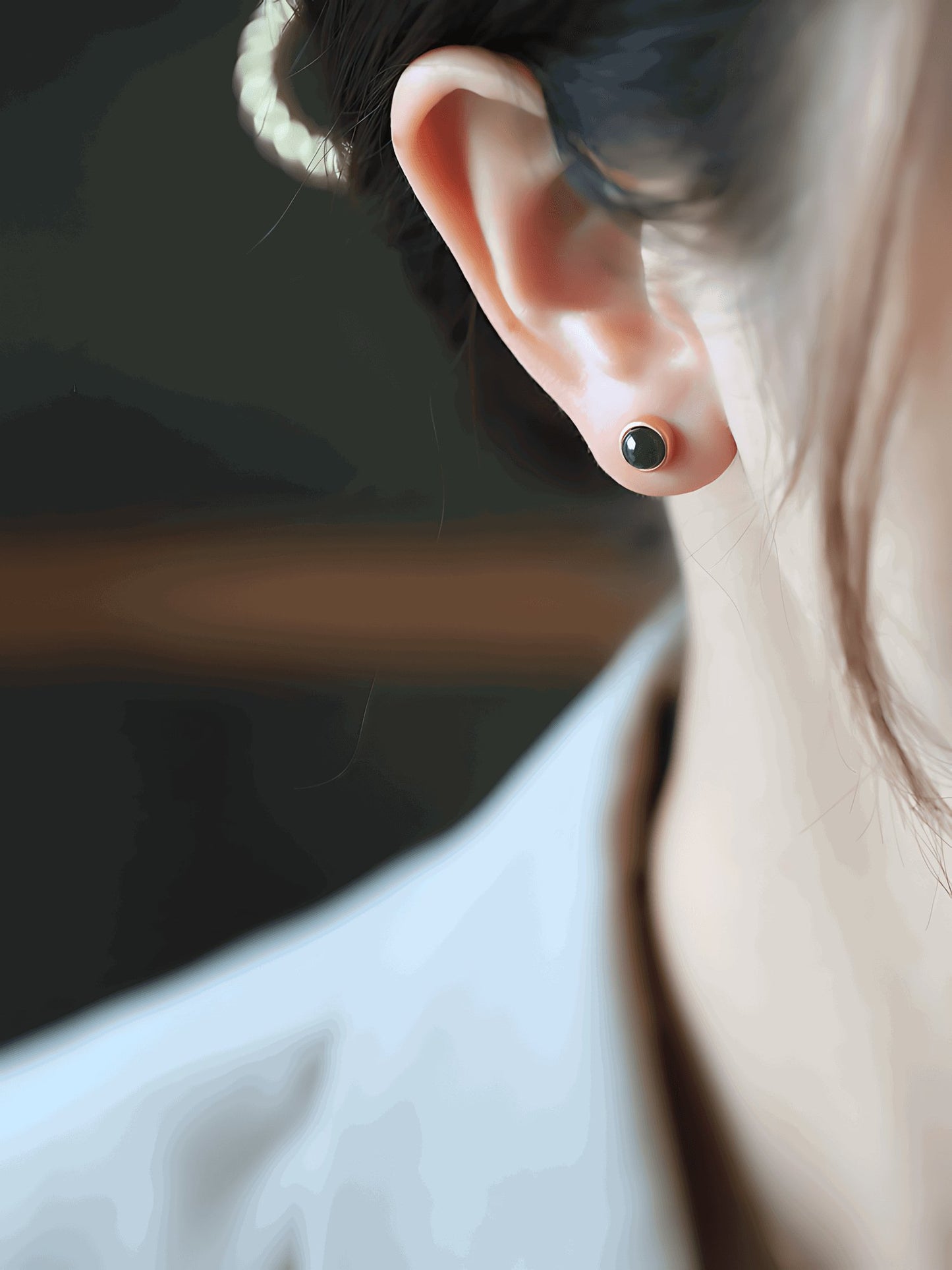 Jade Stud Earrings | Jade Jewelry - Silver earrings -Silver jewelry -Sterling silver jewelry - ORIENTGEM
