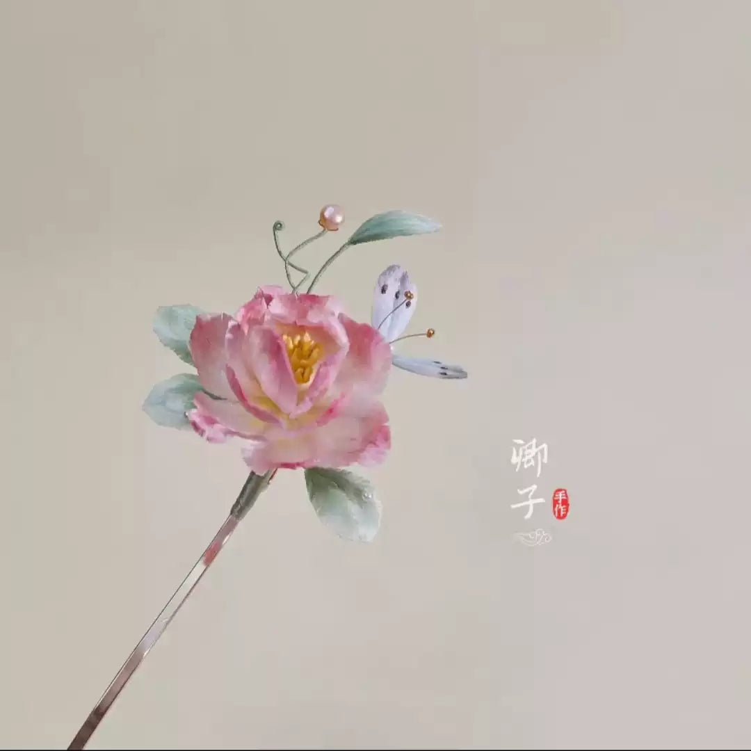 JiJun Velvet Flower Hairpin - Velvet Flower - ORIENTGEM