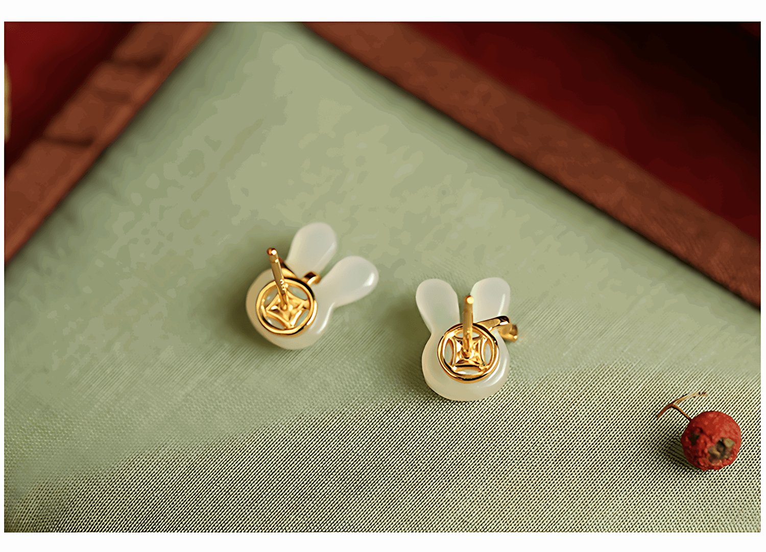 Little Bunny Jade Earrings  | Jade Jewelry - Silver earrings -Silver jewelry -Sterling silver jewelry - ORIENTGEM