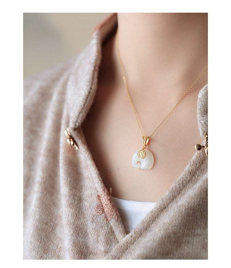 Little Elephant Jade Necklace|Stylish Jade Jewelry - OrientGem