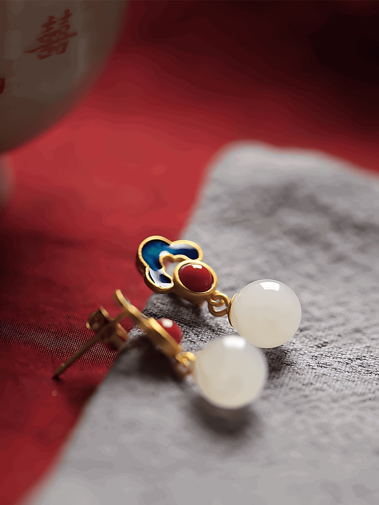 Magic Cloud Jade Earrings | Jade Jewelry - Silver earrings -Silver jewelry -Sterling silver jewelry - ORIENTGEM