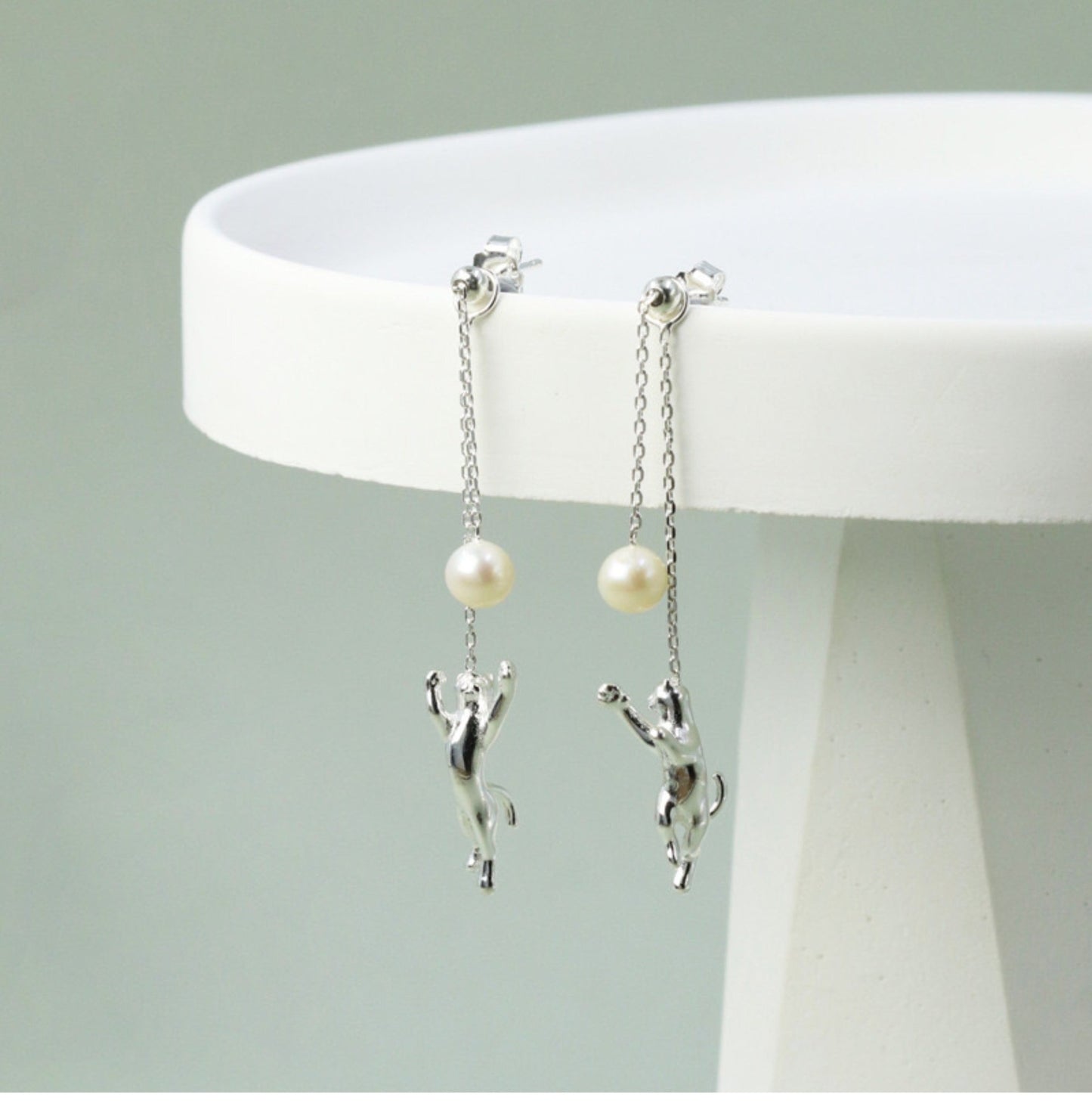 Moon Cats Earrings - earring - ORIENTGEM