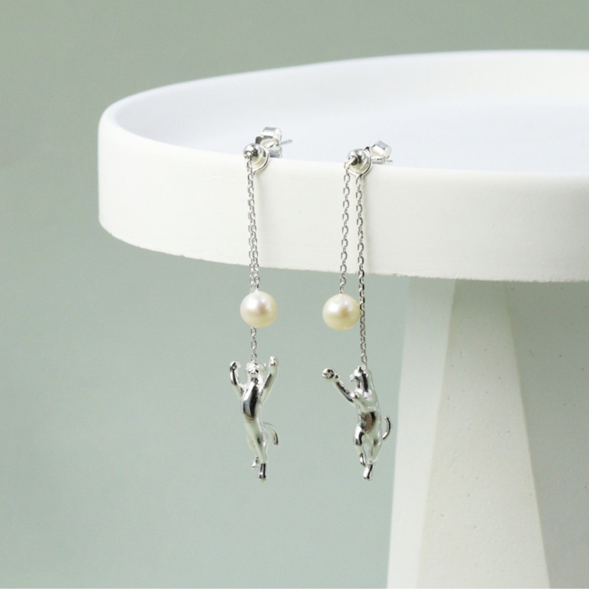 Moon Cats Earrings - earring - ORIENTGEM