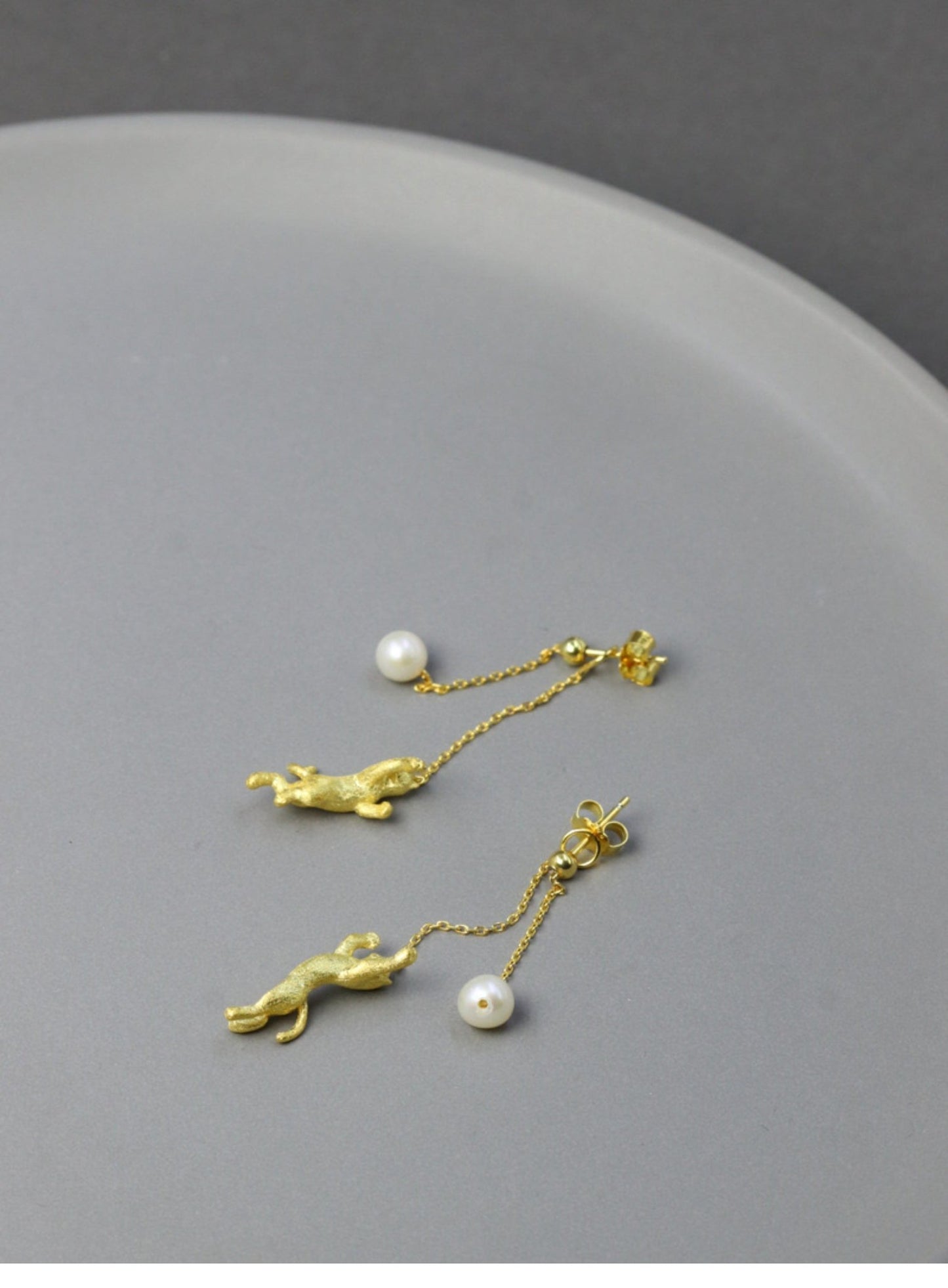Moon Cats Earrings - earring - ORIENTGEM