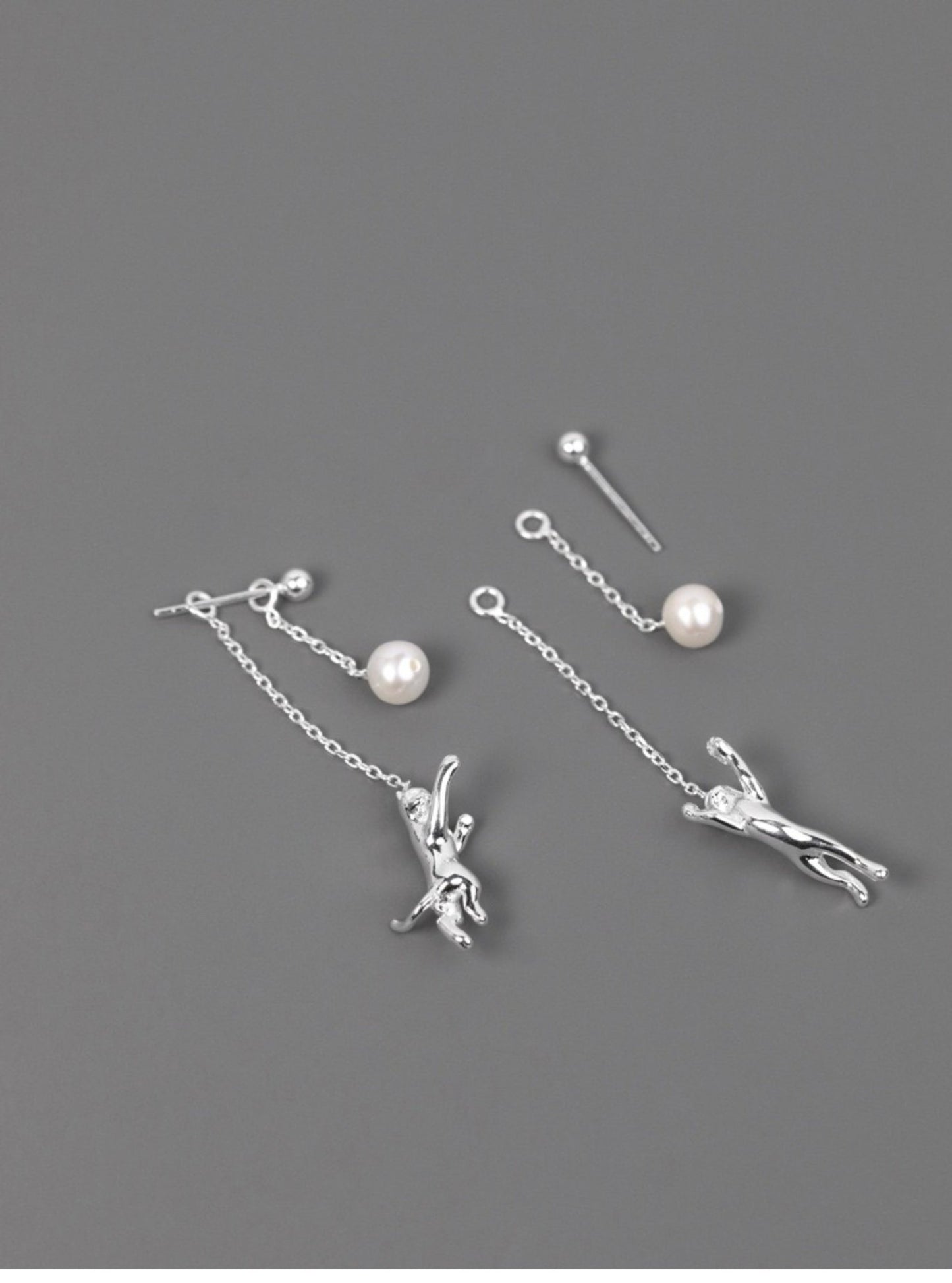 Moon Cats Earrings - earring - ORIENTGEM