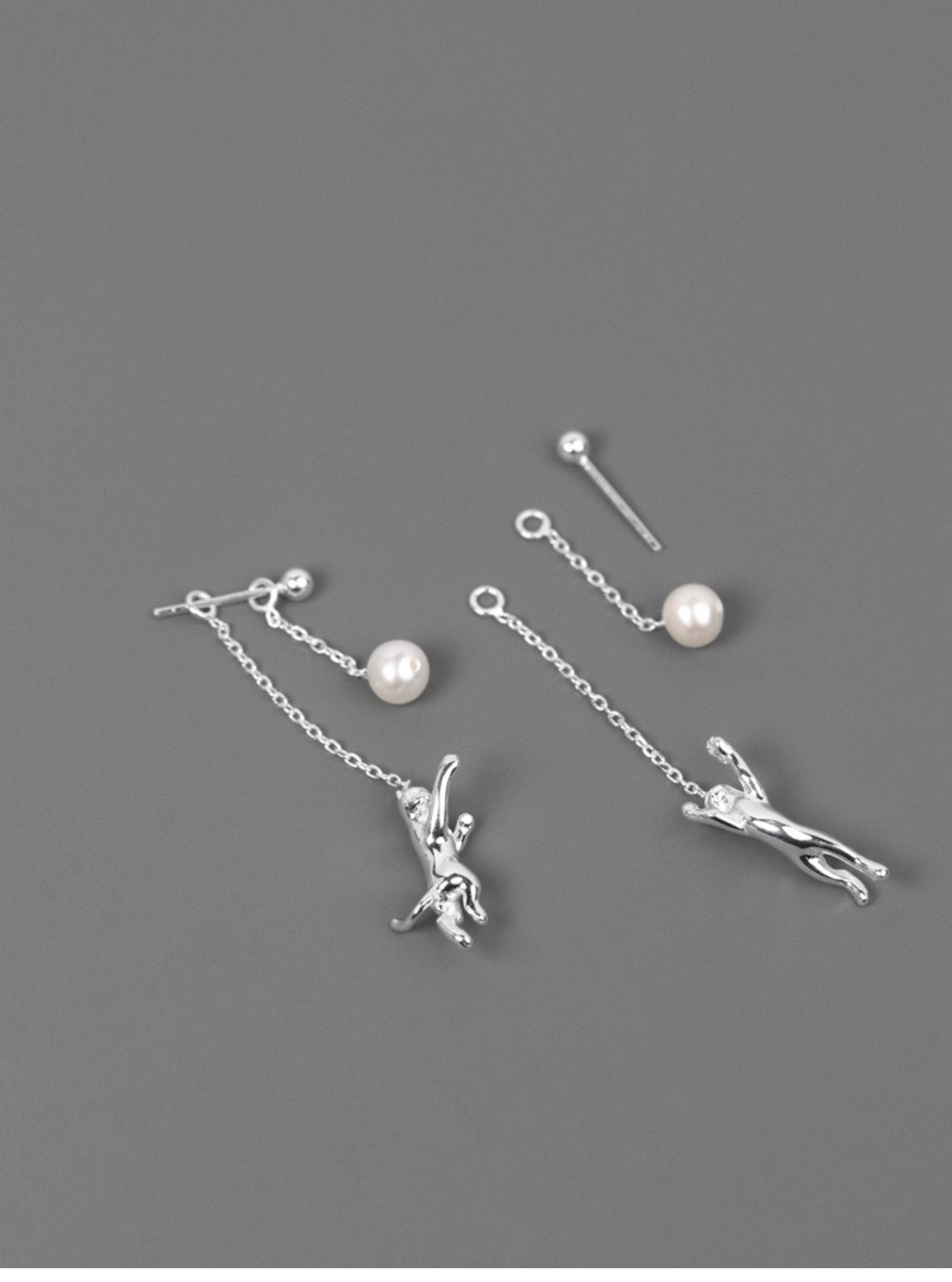 Moon Cats Earrings - earring - ORIENTGEM