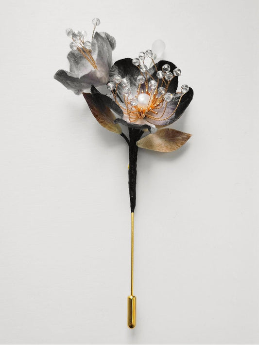 Multus Specialis Velvet Flower Brooch Wedding Flower - Brooch - ORIENTGEM