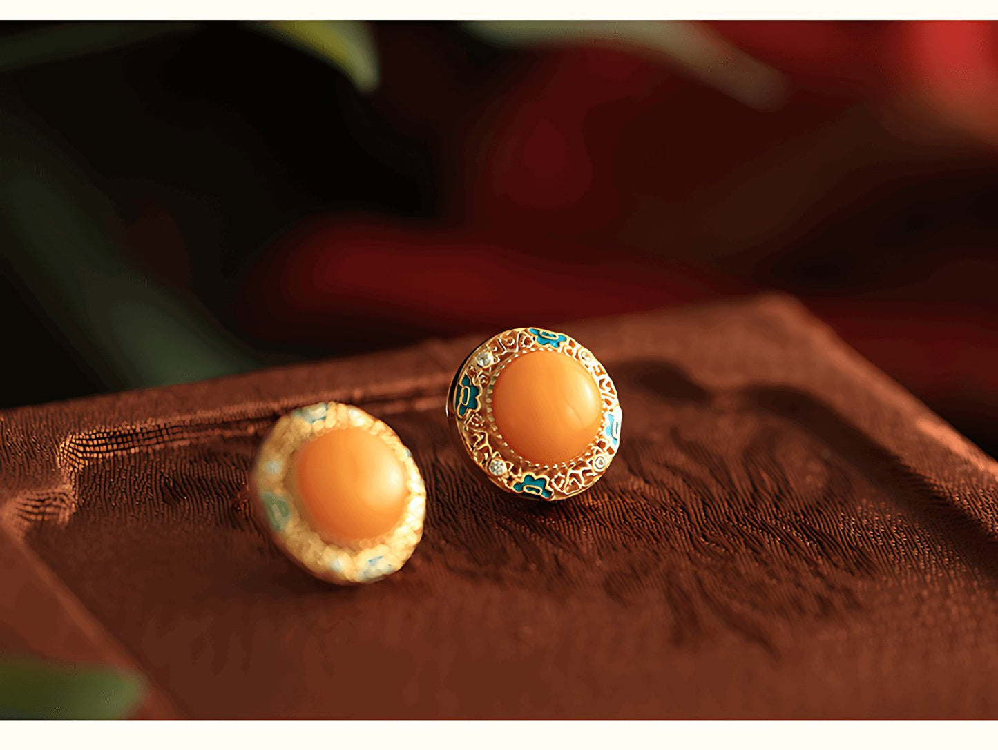 Peace Buckle Beeswax Jade Earrings- Jade Jewelry-Silver Jewelry -Silver Earrings - Sterling Silver jewelry - ORIENTGEM