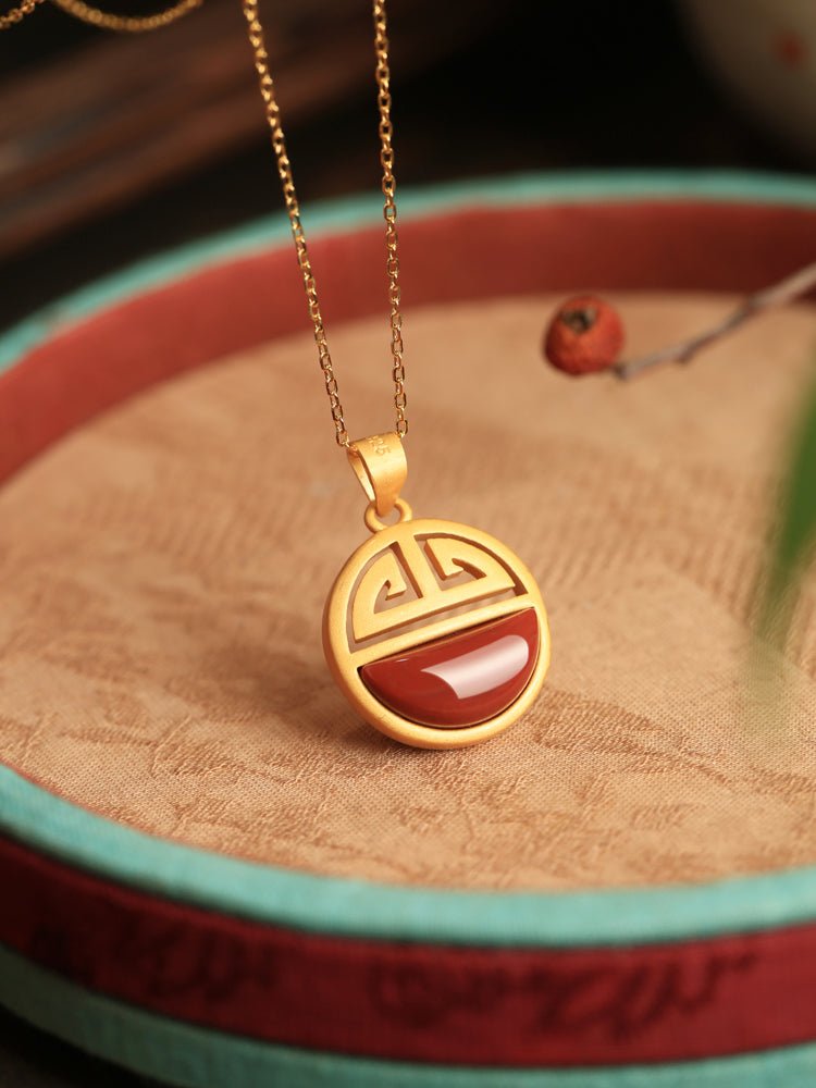 Peace Sign Jade Necklace|Stylish Jade Jewelry - necklace - ORIENTGEM