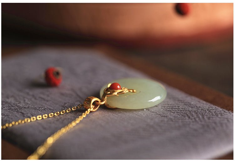 Peaceful Jade Necklace | Stylish Jade Jewelry - necklace - ORIENTGEM