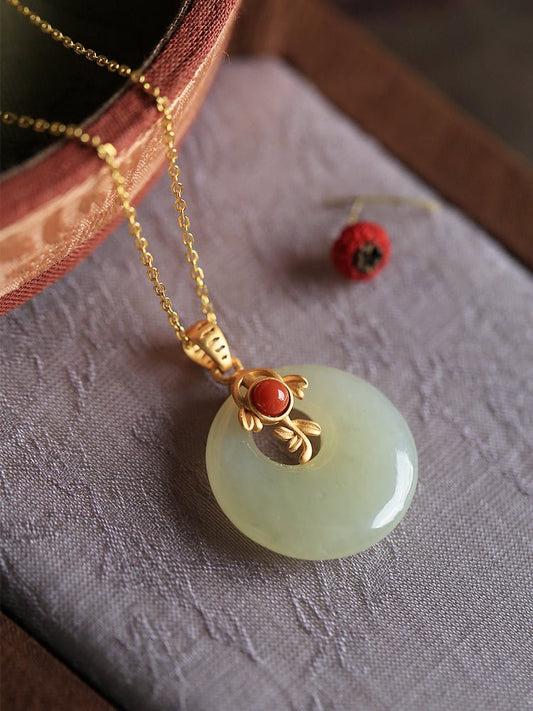 Peaceful Jade Necklace | Stylish Jade Jewelry - necklace - ORIENTGEM