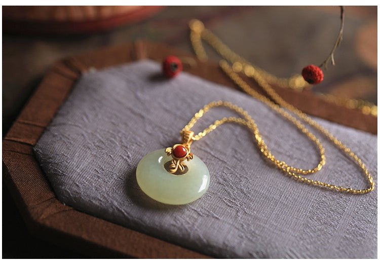 Peaceful Jade Necklace | Stylish Jade Jewelry - necklace - ORIENTGEM