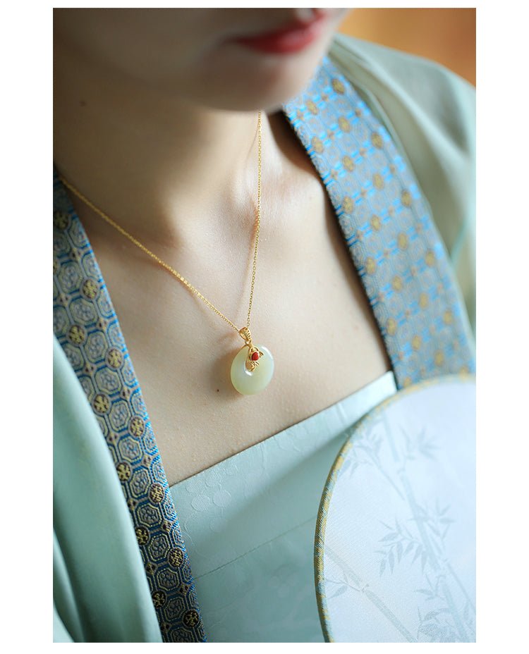 Peaceful Jade Necklace | Stylish Jade Jewelry - necklace - ORIENTGEM